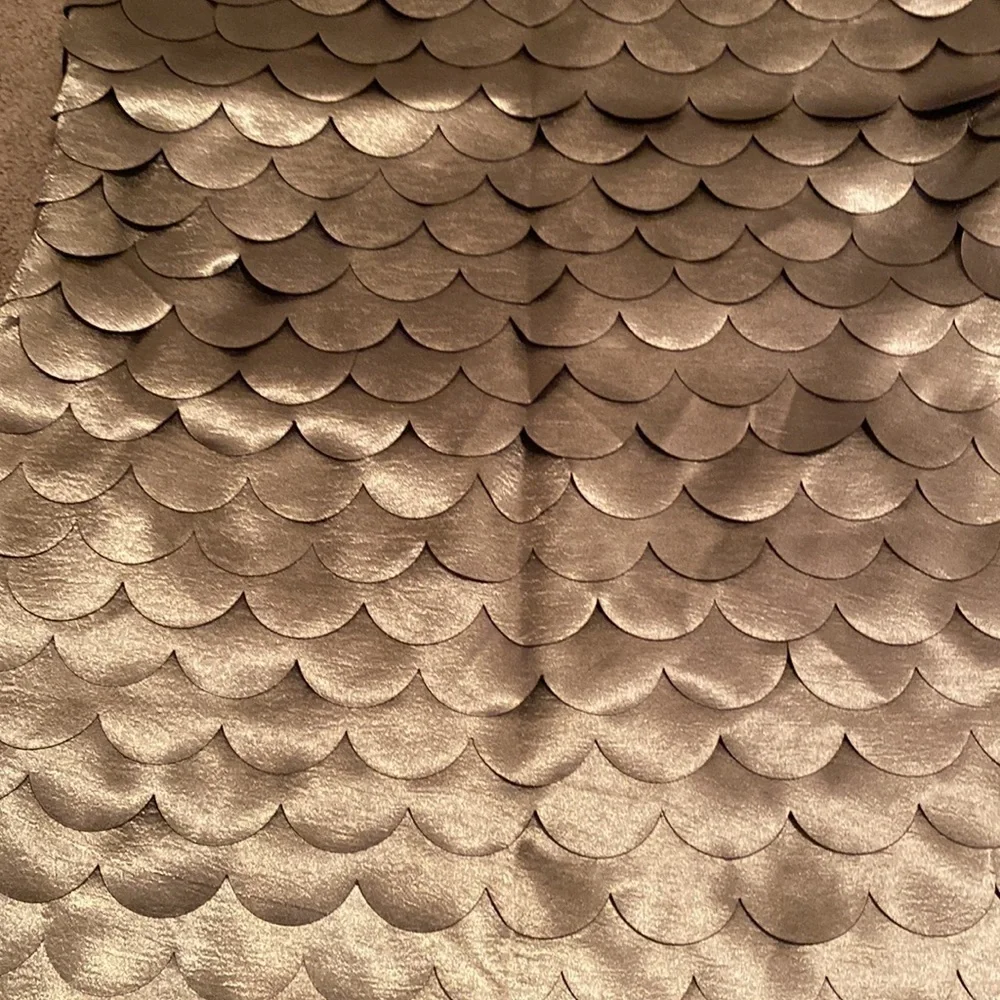 SAU- NWT Square Neckline Metallic Textured Midi Dress - Picture 4 of 7